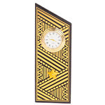 Часы подарочные настольные в виде погона Генерала из натурального камня Змеевик Gold Military Clock варинант исполнения - 7 | Loft Concept в Омске