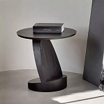 Дизайнерский журнальный столик чёрный с круглой столешницей Arycy варинант исполнения - 5 | Loft Concept в Омске