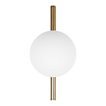 Бра с золотым основанием и белым плафоном в форме шара Bubble варинант исполнения - 4 | Loft Concept в Омске
