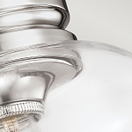 Потолочный светильник с прозрачным стеклянным плафоном в форме широкого колокола Feiss варинант исполнения - 2 | Loft Concept в Омске