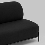 Двухместный диван черного цвета COLOR BLOCK варинант исполнения - 7 | Loft Concept в Омске