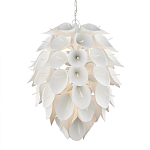 Люстра белая каплевидной формы из цветков лилии White Natural Lines варинант исполнения - 1 | Loft Concept в Омске