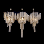 Люстра большая из золотистых металлических цепочек Atlantis Chain варинант исполнения - 3 | Loft Concept в Омске