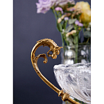 Чаша из прозрачного рельефного стекла на бронзовой подставке Eden Garden варинант исполнения - 3 | Loft Concept в Омске