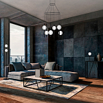 Торшер с 2-мя сферическими стеклянными плафонами Splatter варинант исполнения - 3 | Loft Concept в Омске