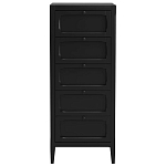 Комод узкий с 5-ю ящиками черный Silva Black Chest of Drawers варинант исполнения - 1 | Loft Concept в Омске