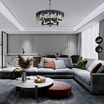 Люстра круглая из матового черного металла с подвесками из прозрачных стеклянных трубок Noir Tubes варинант исполнения - 12 | Loft Concept в Омске