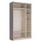 Шкаф трёхдверный с 2-мя зеркальными дверками Satin Furniture варинант исполнения - 4 | Loft Concept в Омске