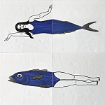 Плитка с узором Рыба пловчиха варинант исполнения - 2 | Loft Concept в Омске