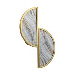 Бра с двумя полукруглыми плафонами из искусственного алебастра в бронзовой оправе Marbella варинант исполнения - 6 | Loft Concept в Омске