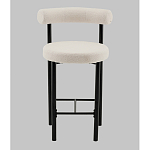 Стул полубарный Floreo букле молочный варинант исполнения - 4 | Loft Concept в Омске