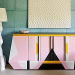 Дизайнерский комод с геометрическим рисунком Arredi варинант исполнения - 3 | Loft Concept в Омске