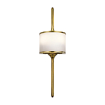 Бра вертикальное с белым полукруглым плафоном и длинным стержнем S Kichler варинант исполнения - 1 | Loft Concept в Омске