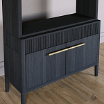 Стеллаж Primo с ящиками Черный дуб  варинант исполнения - 3 | Loft Concept в Омске