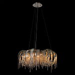 Люстра круглая подвесная с металлическими дугами и длинными цепочками 80 см Atlantis Chain варинант исполнения - 3 | Loft Concept в Омске