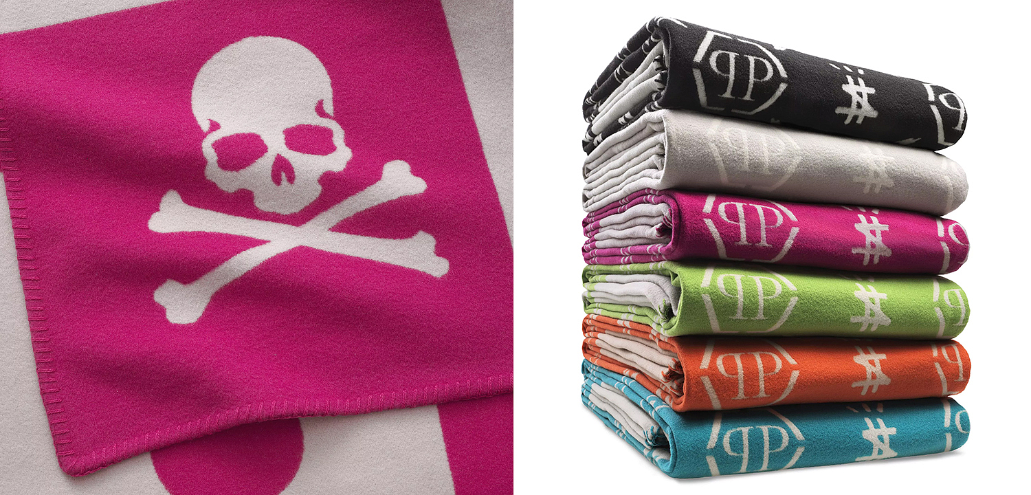 Плед Philipp Plein Plaid Cashmere Skull Pink Плед Philipp Plein Plaid Cashmere Skull Pink - Loft-Concept в Омске