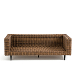 Трехместный садовый диван из плетеного пластика Matteo варинант исполнения - 8 | Loft Concept в Омске