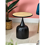 Приставной столик с факутрным черным основанием Ethiopia варинант исполнения - 2 | Loft Concept в Омске