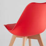 Стул с основой из пластика и мягким сиденьем Arvika Red варинант исполнения - 6 | Loft Concept в Омске