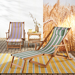 Шезлонг из акации и ткани Venezuela варинант исполнения - 10 | Loft Concept в Омске