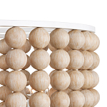 Люстра в форме цилиндра с вставками из деревянных бусин Wooden Beads варинант исполнения - 3 | Loft Concept в Омске