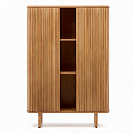 Буфет из ясеневого шпона с открытыми полками и 2-мя раздвижными дверями Toinette варинант исполнения - 2 | Loft Concept в Омске