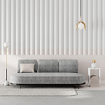 Стол приставной с овальными элементами бело-бежевого цвета NUN SIDE TABLE WHITE LIGHT MOCHA варинант исполнения - 2 | Loft Concept в Омске