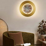 Бра в форме диска цвета латунь Brass Borders варинант исполнения - 4 | Loft Concept в Омске