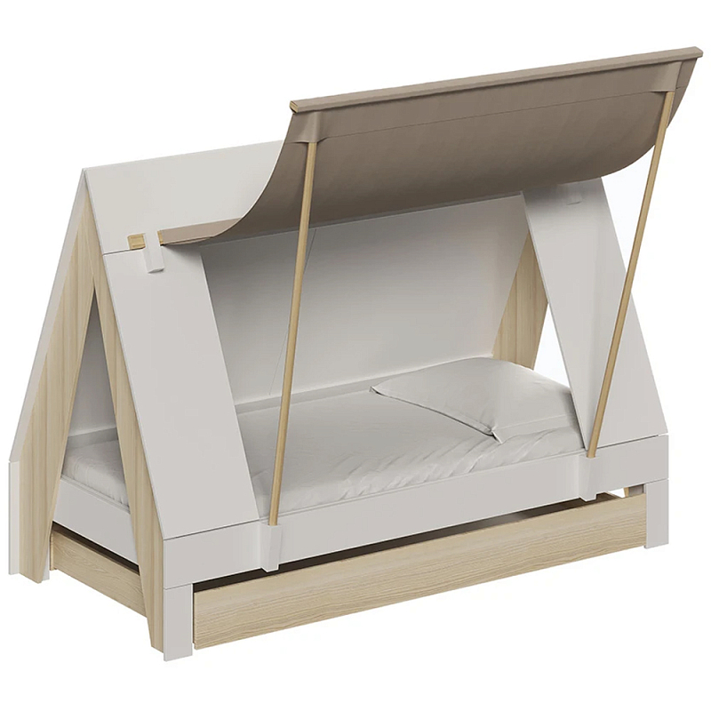 Кровать в детскую в виде домика Tiny Townn Bed Белый Бежевый Розовый Зеленый шалфей Кровать в детскую в виде домика Tiny Townn Bed Белый Бежевый Розовый Зеленый шалфей в Омске | Loft Concept