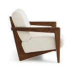 Кресло с обивкой из белого букле Armchair White Boucle варинант исполнения - 1 | Loft Concept в Омске