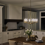 Люстра с 6-ю прозрачными цилиндрическими плафонами Kichler варинант исполнения - 8 | Loft Concept в Омске