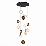 Люстра светодиодная с сферическими стеклянными плафонами Splatter варинант исполнения - 5 | Loft Concept в Омске