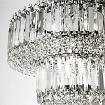 Круглая люстра с хрустальным декором Harmonica Crystal Round Chrome Chandelier варинант исполнения - 2 | Loft Concept в Омске