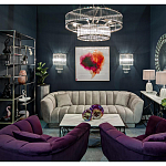 Диван трехместный велюровый серый Island of Comfort варинант исполнения - 5 | Loft Concept в Омске