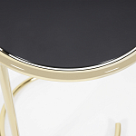 Приставной столик на золотистом основании с черной столешницей Noir варинант исполнения - 2 | Loft Concept в Омске