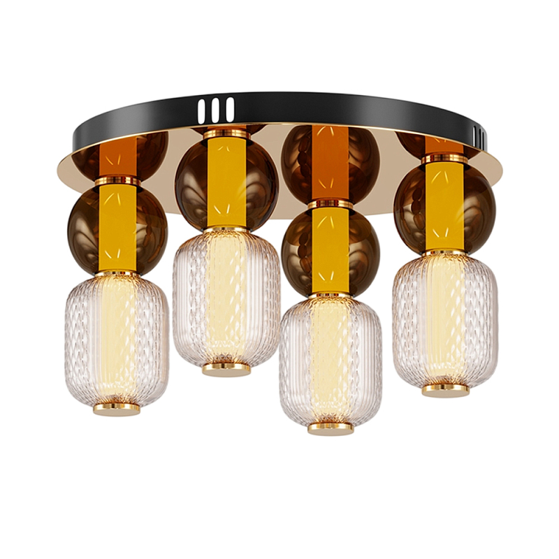 Потолочный светильник Drop 3000К 60Вт Золотой Янтарный в Омске | Loft Concept 