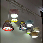 Подвесные светильники в виде чаши с цветочным блюдцем Flower Reversal варинант исполнения - 6 | Loft Concept в Омске