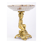 Чаша с цветочным орнаментом на ножке в виде бронзового ангела Eden Garden варинант исполнения - 2 | Loft Concept в Омске