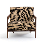 Кресло с обивкой из шенилла с тигровым принтом Tiger Chair варинант исполнения - 1 | Loft Concept в Омске