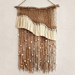 Дизайнерское Панно Дюна Макраме из нитей и бусин Wall Panel Dune варинант исполнения - 2 | Loft Concept в Омске