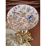 Чаша с цветочным орнаментом на ножке в виде бронзового ангела Eden Garden варинант исполнения - 7 | Loft Concept в Омске