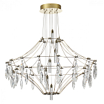 Люстра подвесная из металла с прозрачными подвесками из хрусталя Quasar 93 варинант исполнения - 2 | Loft Concept в Омске