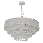 Люстра подвесная круглая с молочными стеклянными подвесками в форме капель Droplet Chandelier варинант исполнения - 1 | Loft Concept в Омске