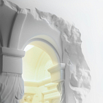 Встраиваемый в стену гипсовый светильник под покраску с колоннами и арками в античном стиле Antiquity Athena варинант исполнения - 14 | Loft Concept в Омске