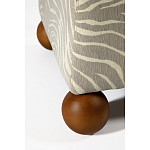 Банкетка Wakonda Gray Zebra с деревянными шариками  варинант исполнения - 5 | Loft Concept в Омске