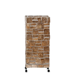 Торшер из перламутра на металлическом каркасе Indonesian Tower 2 варинант исполнения - 2 | Loft Concept в Омске