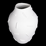 Декоративная ваза белая керамическая с абстрактным объемным декором Molecule Collection варинант исполнения - 3 | Loft Concept в Омске