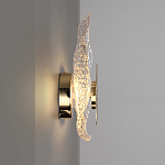 Бра с рельефным волнообразным стеклянным плафоном и вставкой из мрамора Liquid Stone варинант исполнения - 2 | Loft Concept в Омске