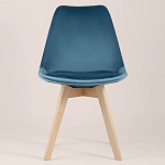 Стул с мягким велюровым сиденьем Arvika Blue варинант исполнения - 3 | Loft Concept в Омске