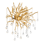 Бра с лучеобразным основанием и подвесками из прозрачного стекла в виде длинных капель Droplet Chandelier варинант исполнения - 3 | Loft Concept в Омске